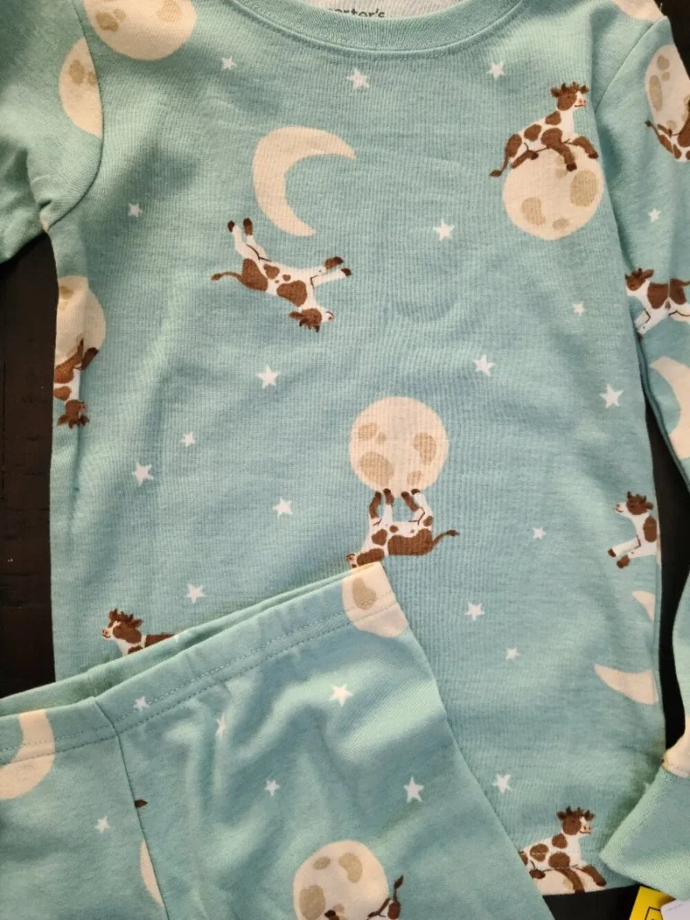 Carters Cow Moon Pajama Set